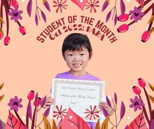 Student of the Month, October 2022
