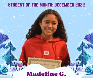 Student of the Month, December 2022