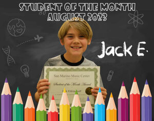 Student of the Month, August 2023